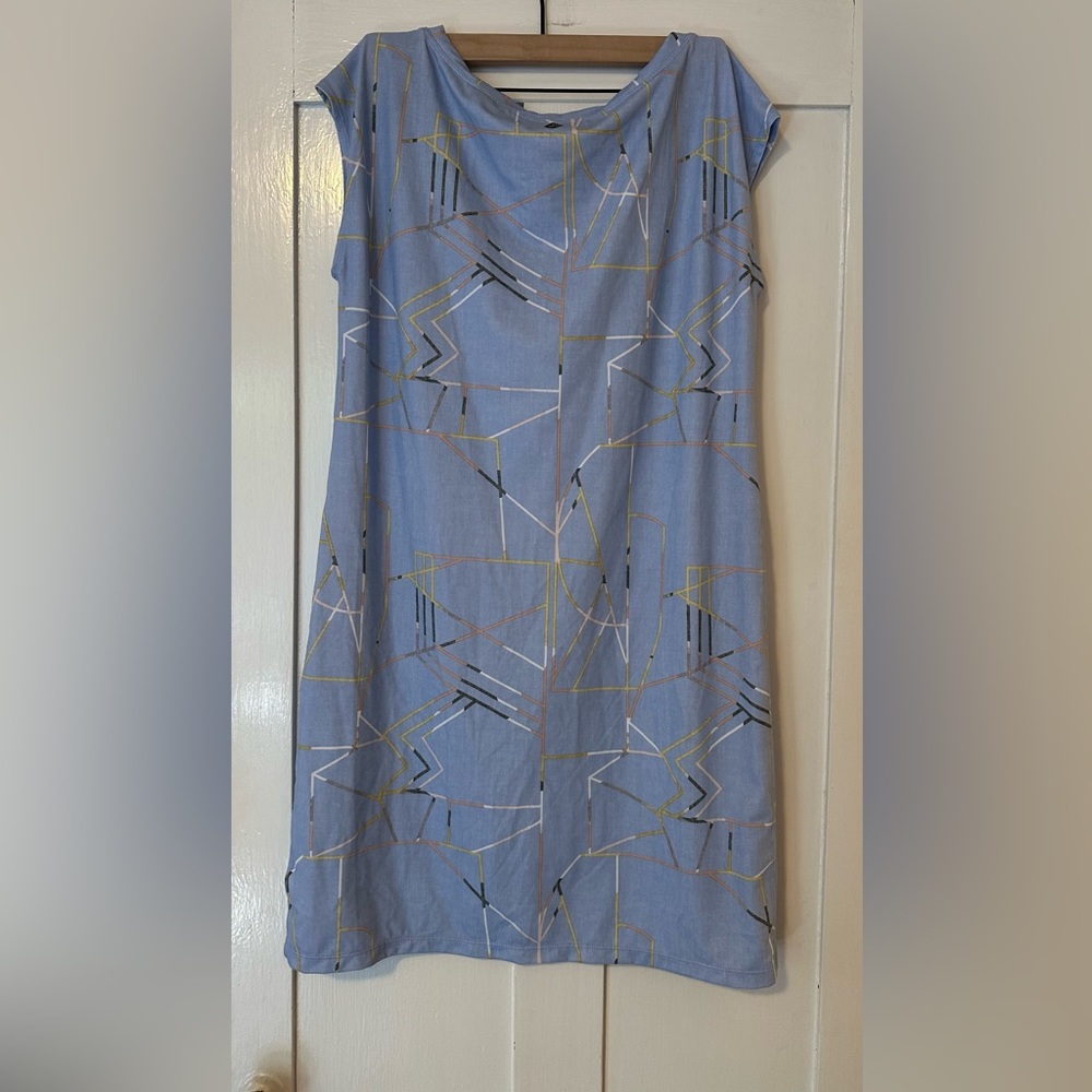 Prana Blue Geometric Dress